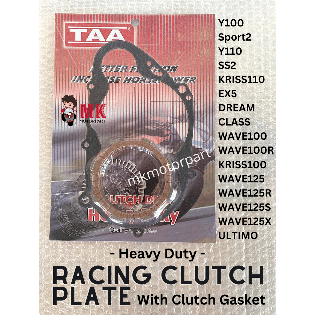 TAA Heavy Duty Racing Clutch Plate + Gasket Set Y100 Sport2 Y110 SS2