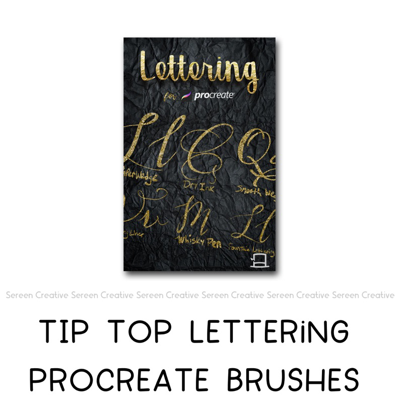 P307 Tip Top Lettering for Procreate Calligraphy (Paperwedge, dry ink ...