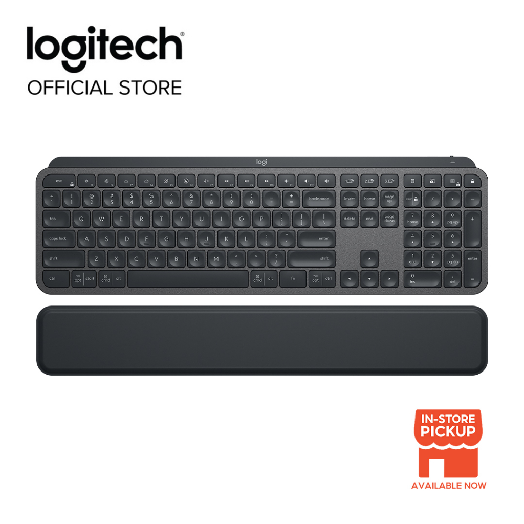 Logitech MX Keys Advanced Wireless Keyboard (920-009418) + Palm Rest ...