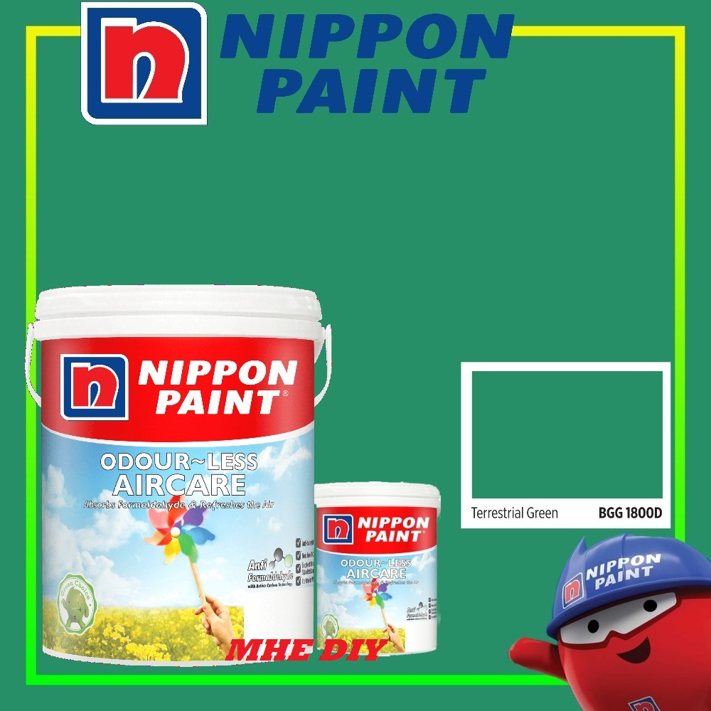 NIPPON PAINT 1L BGG 1800 D TERRESTRIAL GREEN Interior Smooth Sheen ...