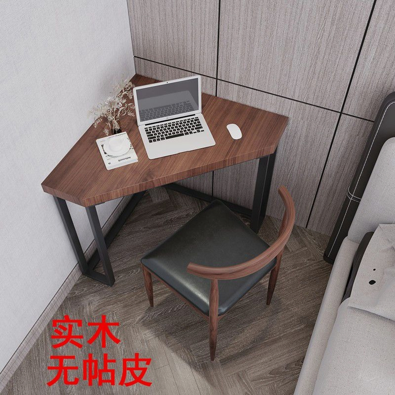 Solid Wood Corner Desk Computer Desktop Table Home Corner Writing Desk ...