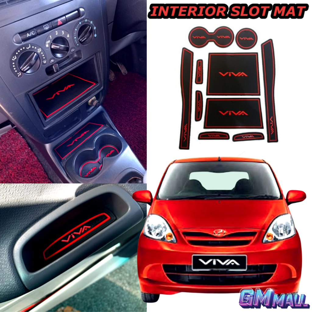 PERODUA VIVA INTERIOR SLOT MAT Dashboard Accessories Kapet Getah Pintu