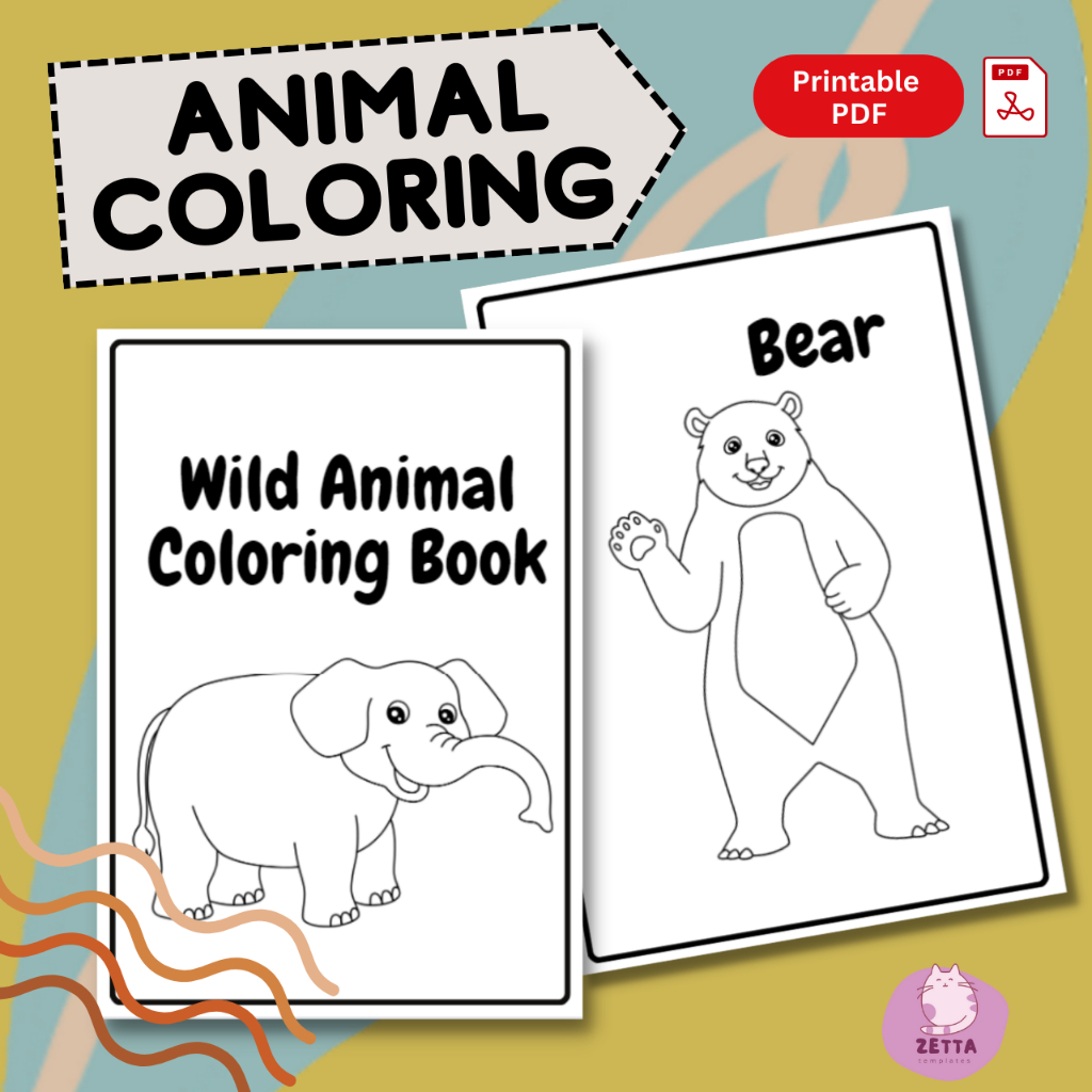 [PDF] 13 Printable Wild Coloring Book Shopee Malaysia