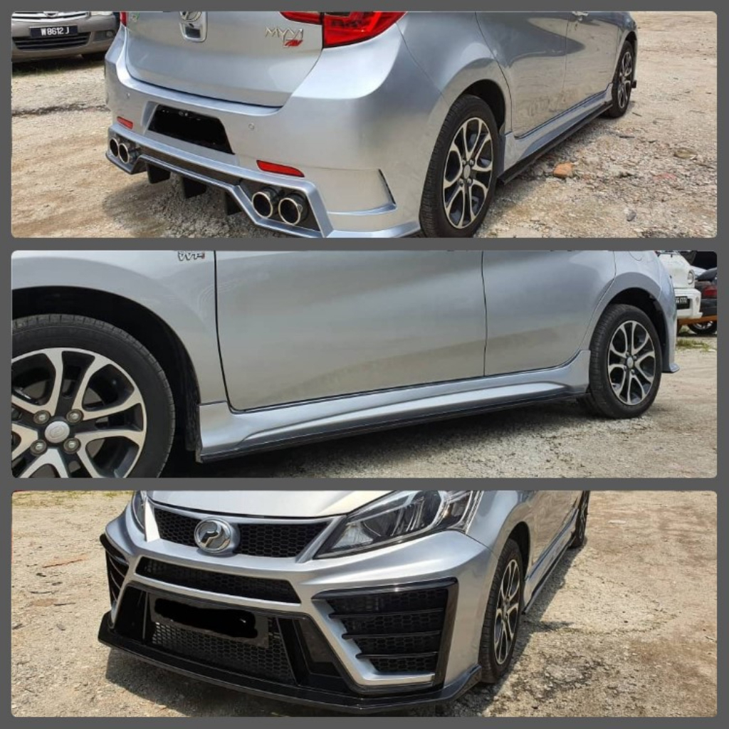 Perodua Myvi Third Generation 3rd Generation Advance GT Bumper Skirting ...