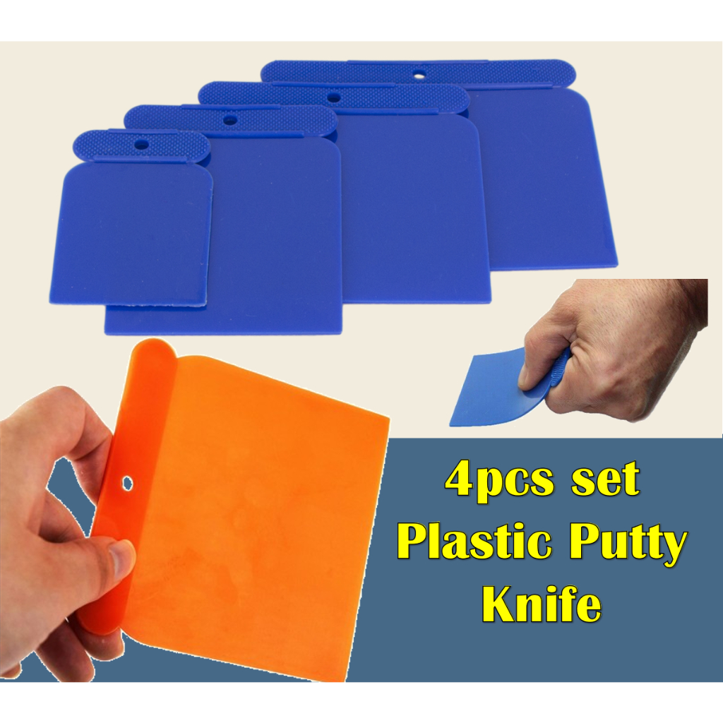 4pcs set Plastic Scraper Set Spatula Putty Knife Spreader Filler