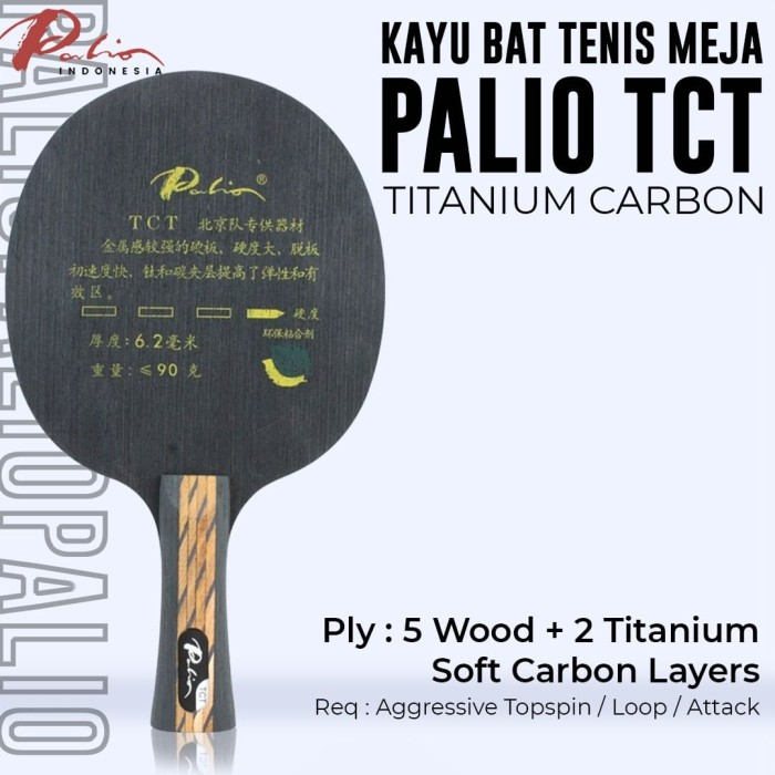 Local Stock Original Palio TCT Table Tennis Racket (Carbon
