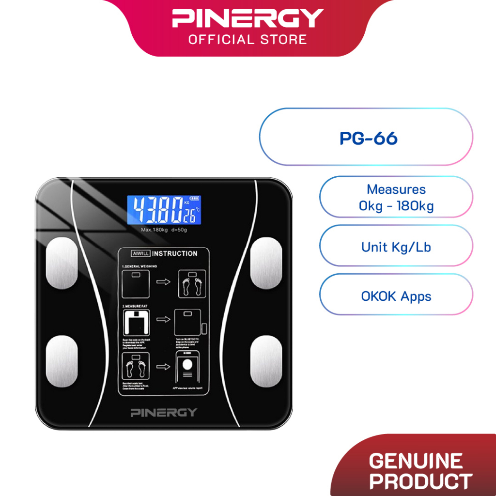 Pinergy Smart Digital Body Weight Scale Body BMI Fat Scale Medical