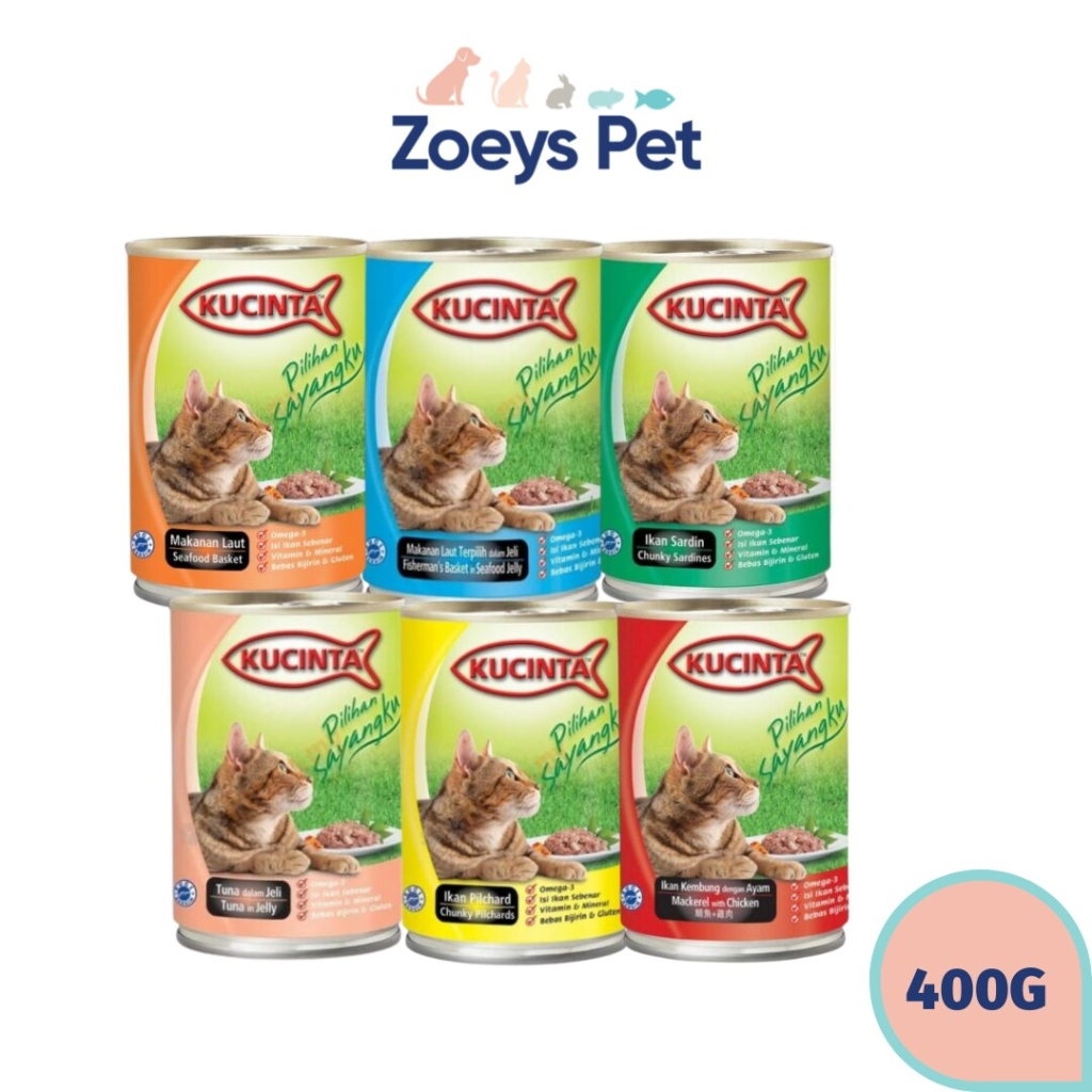 Kucinta Cat Canned Food 400g Cat Wet Food 6 Flavors Shopee Malaysia