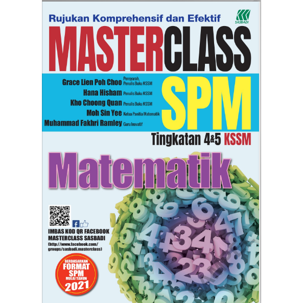 Matematik Masterclass SPM Tingkatan 4 & 5 KSSM Sasbadi (buku Rujukan ...