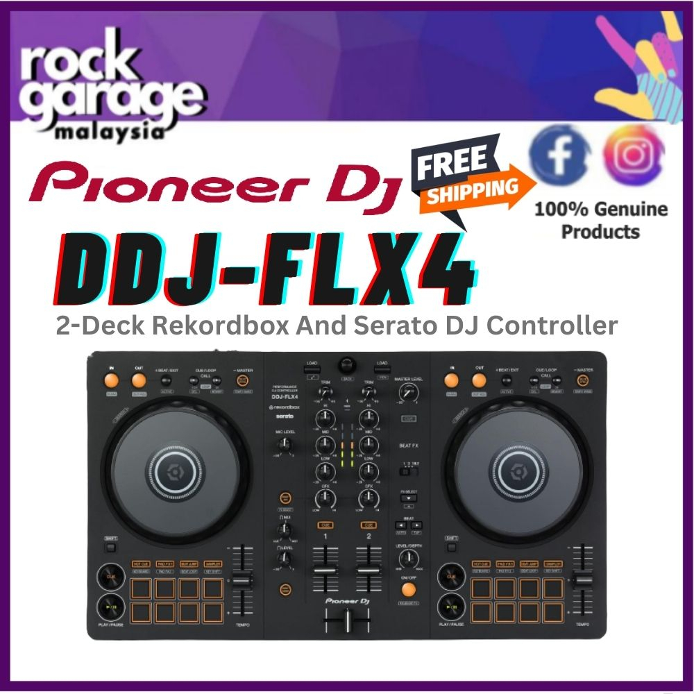 Pioneer DJ DDJFLX4 2Deck Rekordbox And Serato DJ Controller ( DDJ