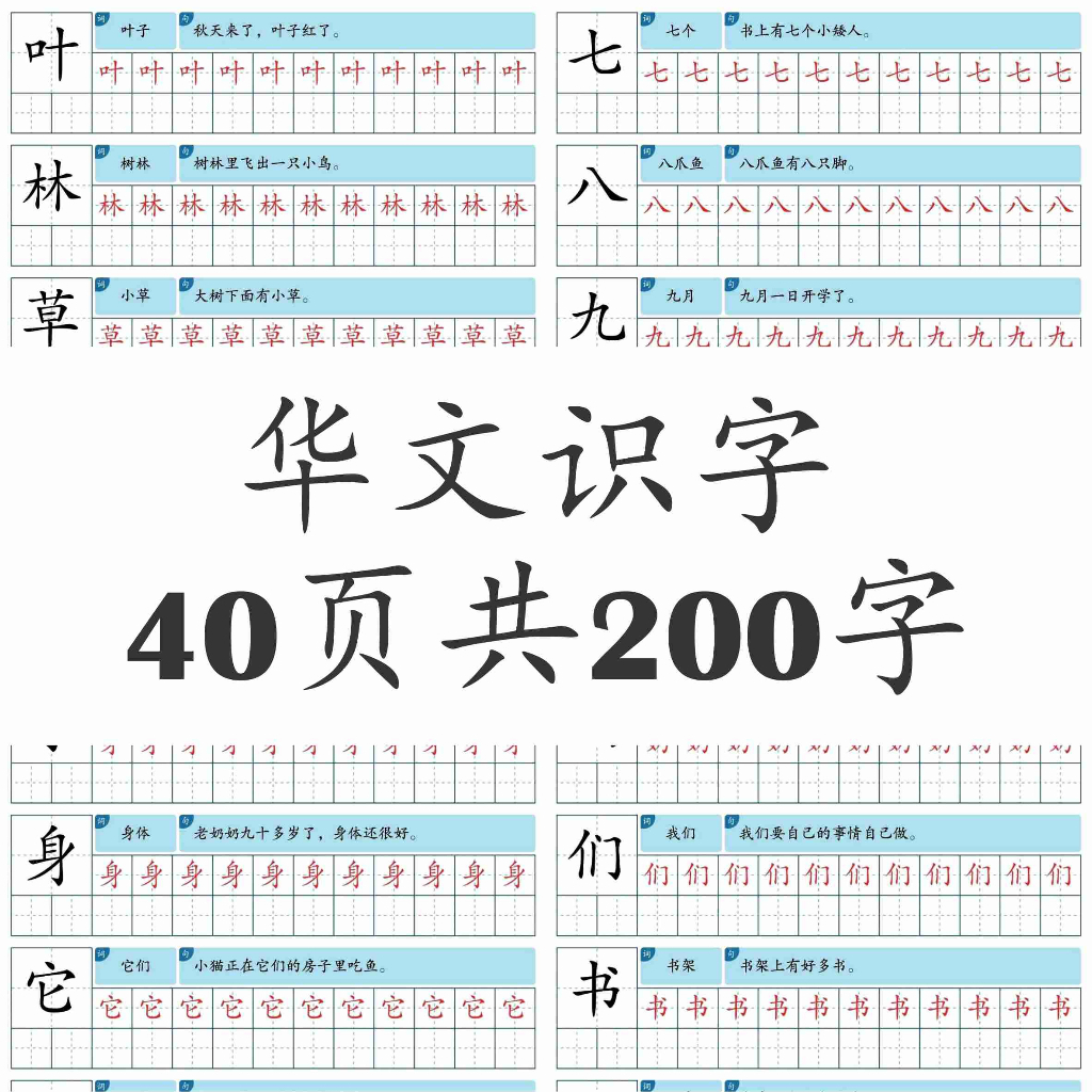 [Softcopy PDF] SJKC KSSR 小学一年级华文中文 笔顺 造句 练习作业 Primary 1 Bahasa Cina ...