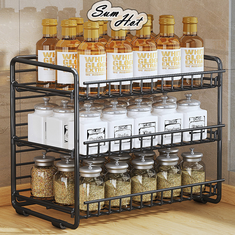 Kitchen Spice Rack Condiment Rack Rak Dapur Rak Rempah Seasoning