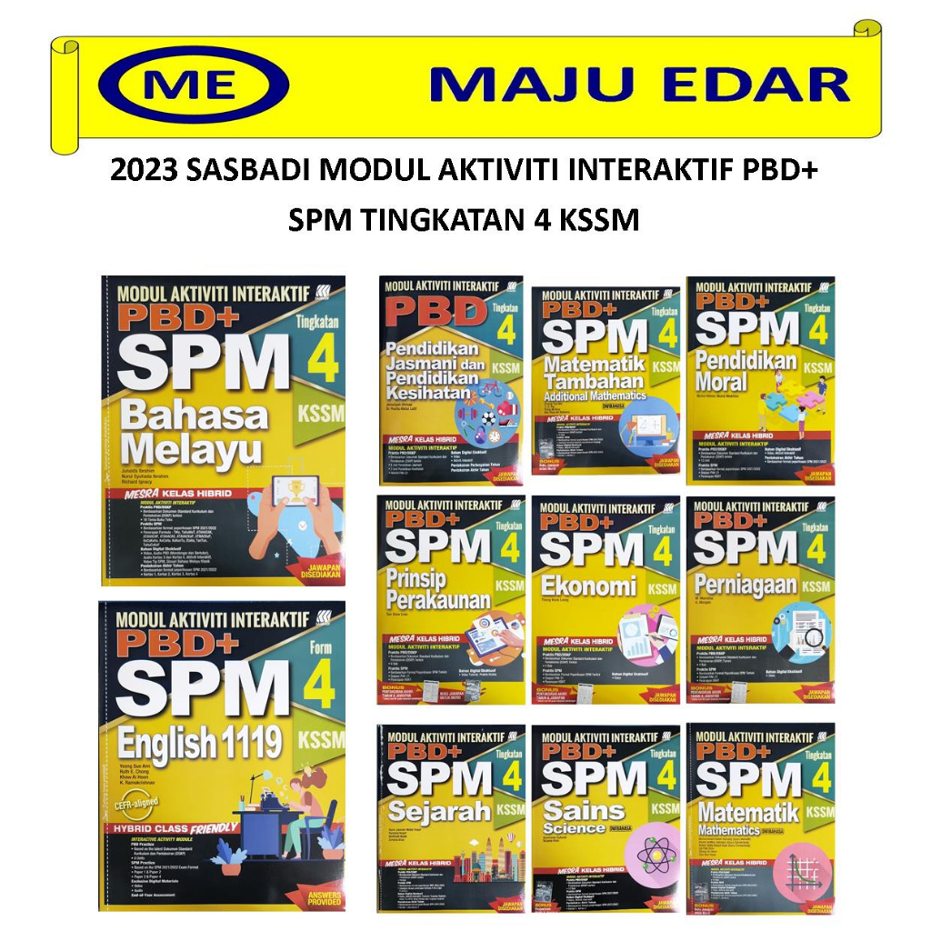 2023 SASBADI MODUL AKTIVITI INTERAKTIF PBD+ SPM TINGKATAN 4 KSSM / FORM
