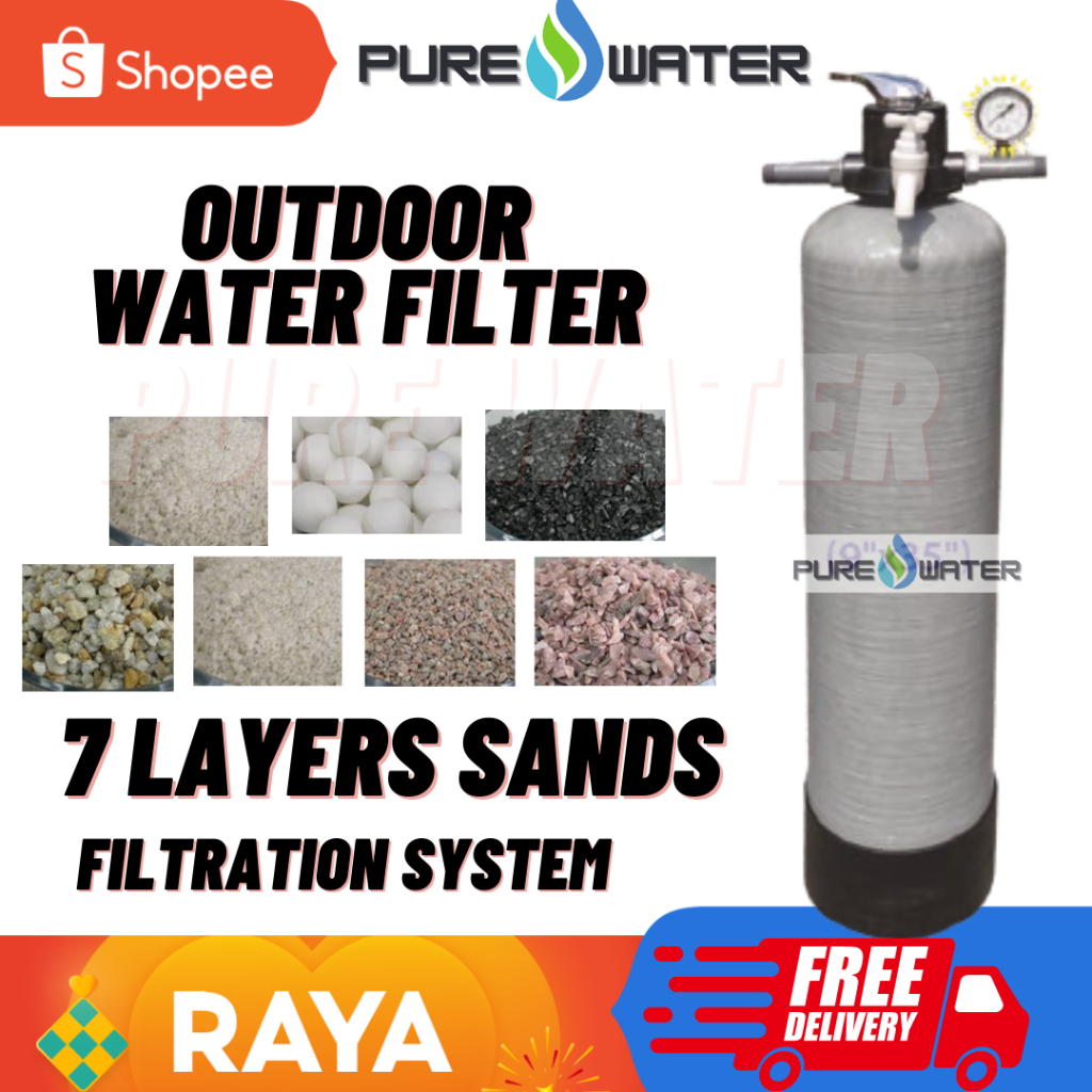 (Klang Valley only)Fibreglass 7 Stage Sand Outdoor Water Filter With