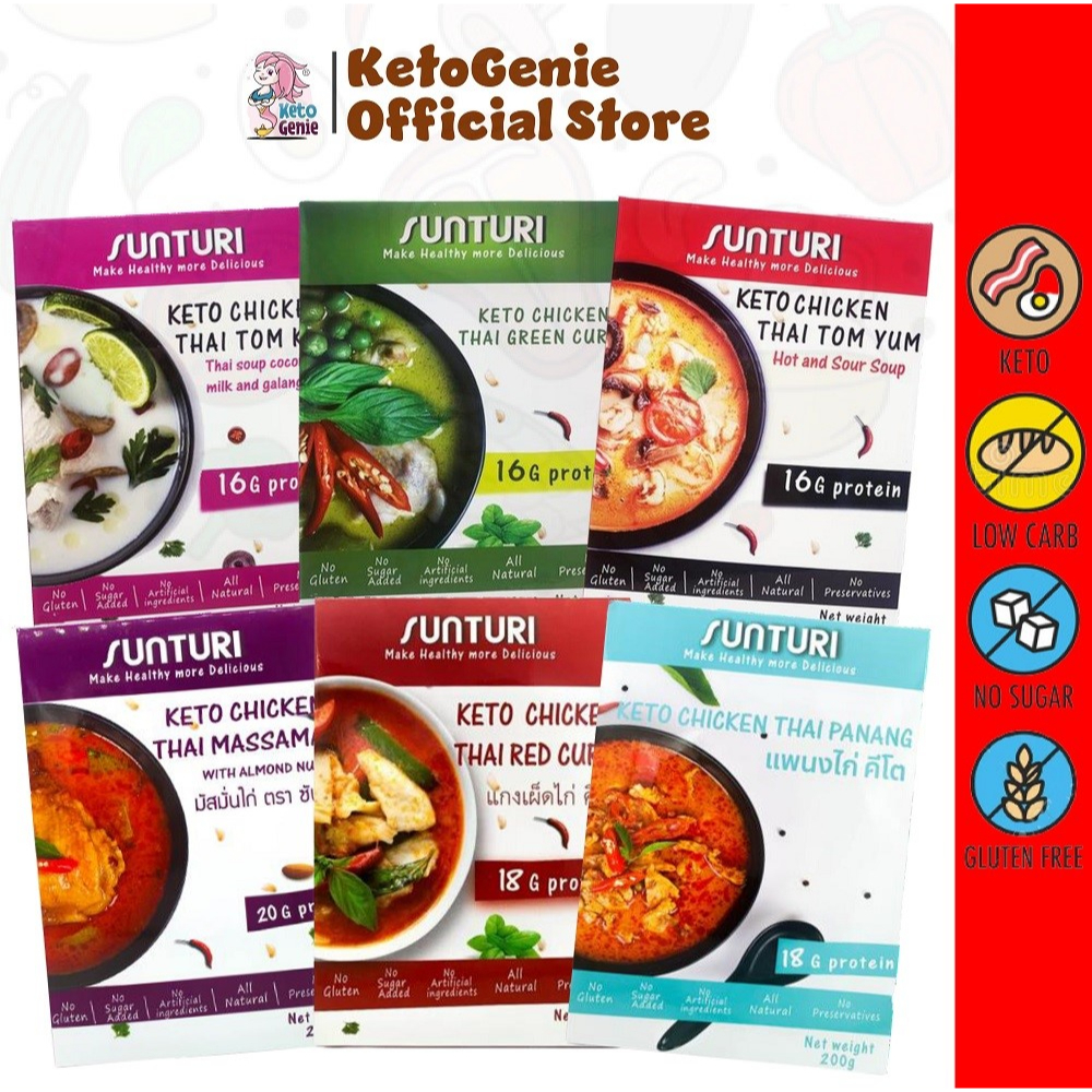SUNTURI Keto Ready Meals 200g Sugar Free, Low Carb and Ketogenic Diet