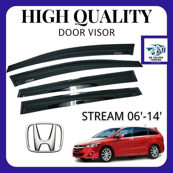 Honda Stream RN6 RN7 RN8 RN9 2006-2018 Flat Door Visor Air Press (1set ...