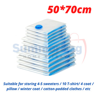 3pcs 50cm*70cm Vacuum Compression Storage Bags With Pump, Sealed