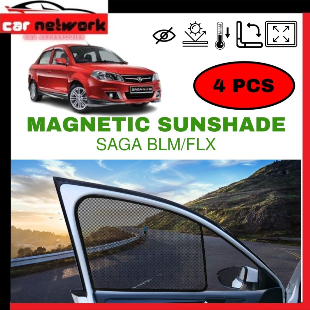 Proton Saga BLM/FLX OEM Magnetic Sunshade(4PCS) | Shopee Malaysia