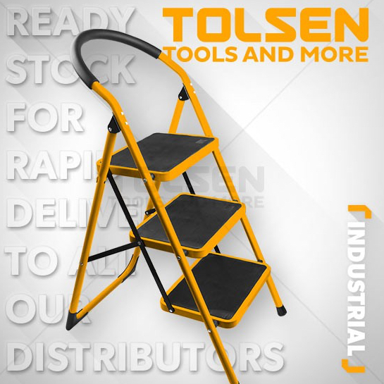 TOLSEN STEEL LADDER 150KG/3 STEPS #62683 | Shopee Malaysia