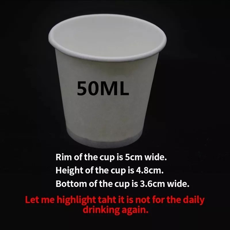 【100/50 pieces/pack】 Paper sampling cup small disposable white 50ml 2 ...