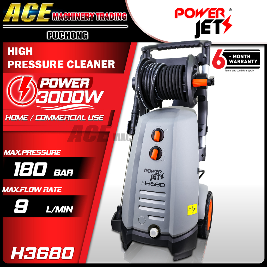 [ 100 Original ]Power Jet (H3680) High Pressure Water Jet Cleaner 180