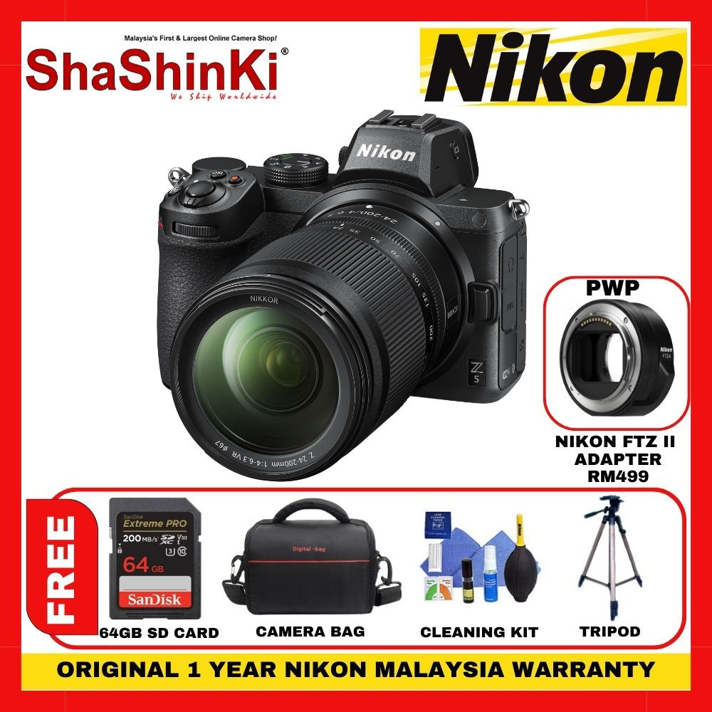 Nikon Z5 Mirrorless Digital Camera with 24200mm Lens (Original Nikon