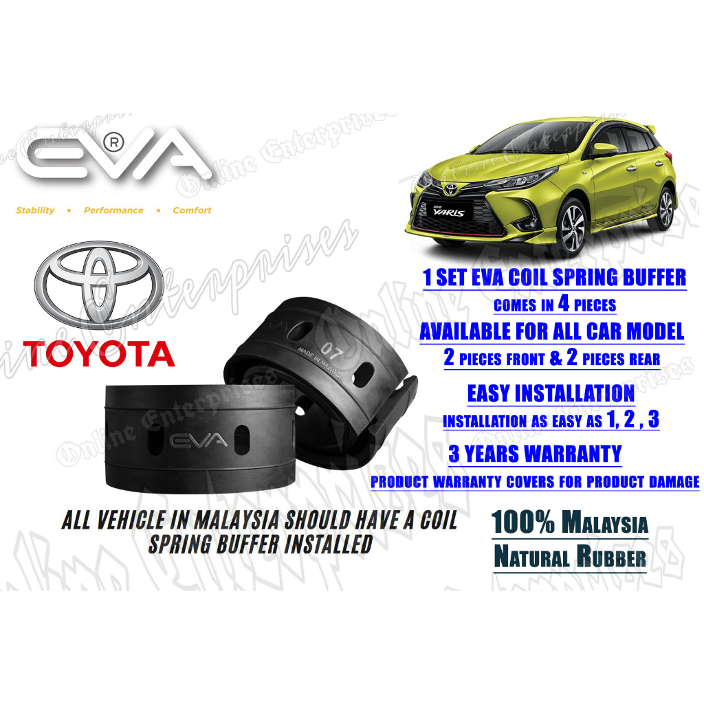 EVA Coil Spring Buffer TOYOTA YARIS Cushion Buffer Spring Rubber ...