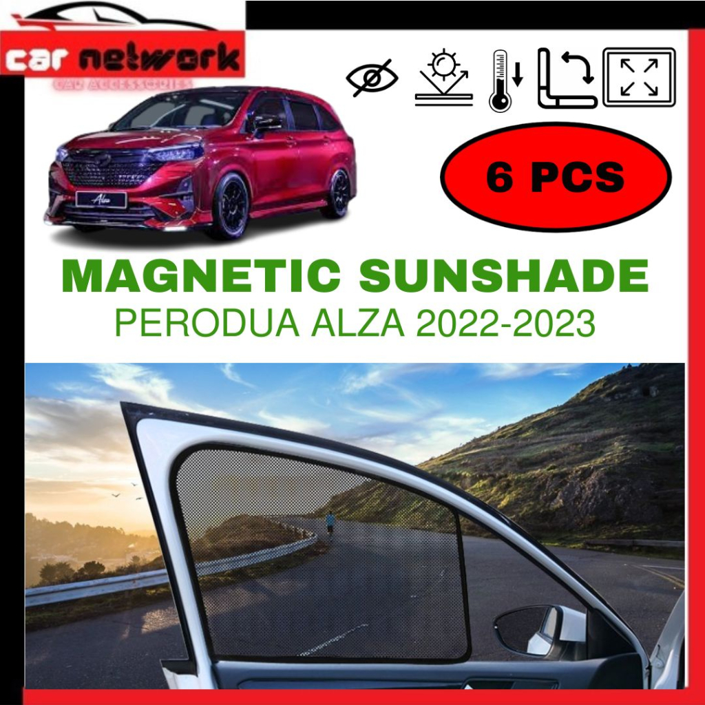 Perodua Alza 2022-2023 OEM Magnetic Sunshade (6pcs) | Shopee Malaysia