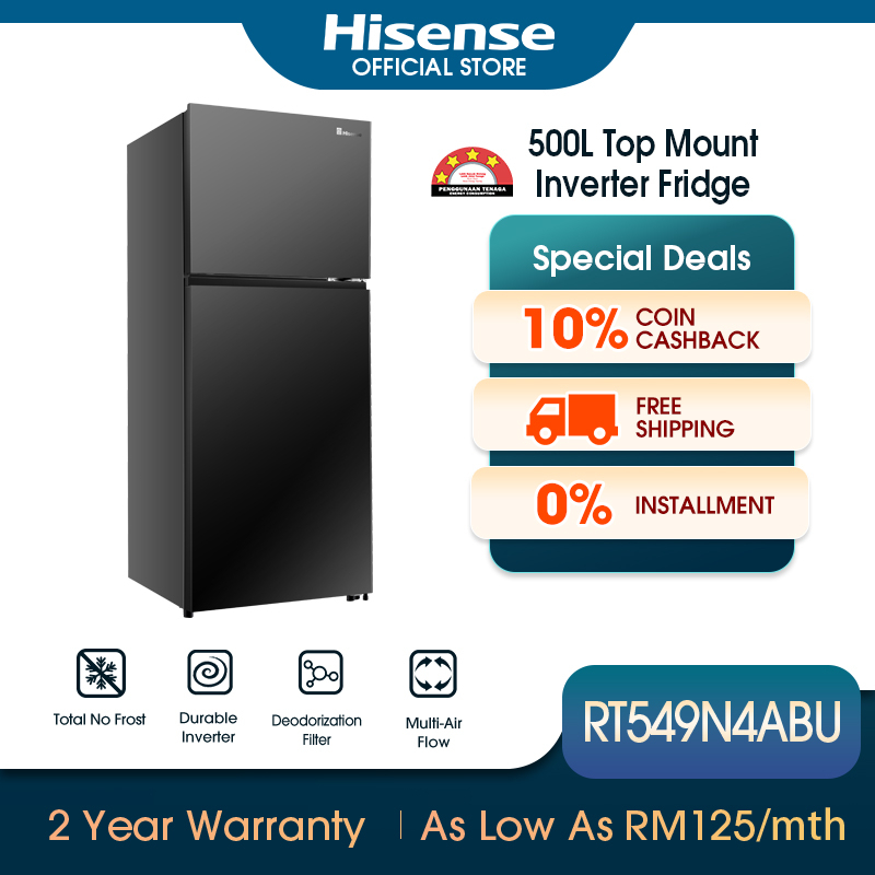 Free Installation Hisense 4star Inverter Refrigerator 500l Blackrt549n4abuwhite 5137