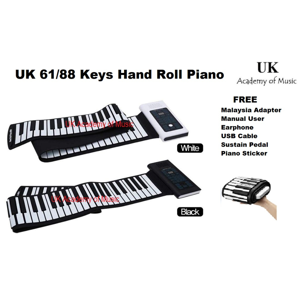Rechargeable Bluetooth 61 88 Keys Waterproof silicone flexible