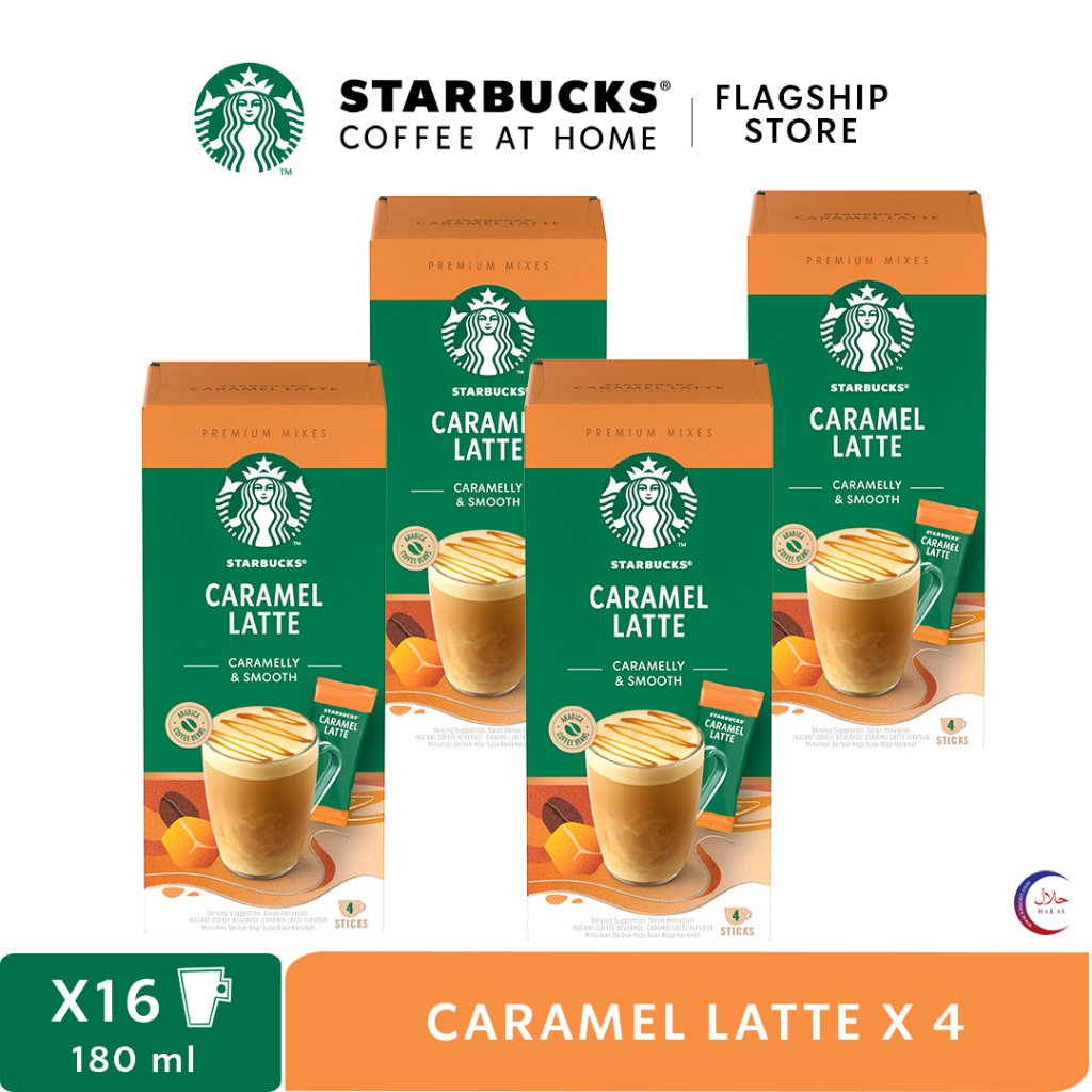 Pack Of 4 Starbucks Caramel Latte Premium Mixes Box Of 4 Sticks Exp Sep 2024 Shopee Malaysia 2571