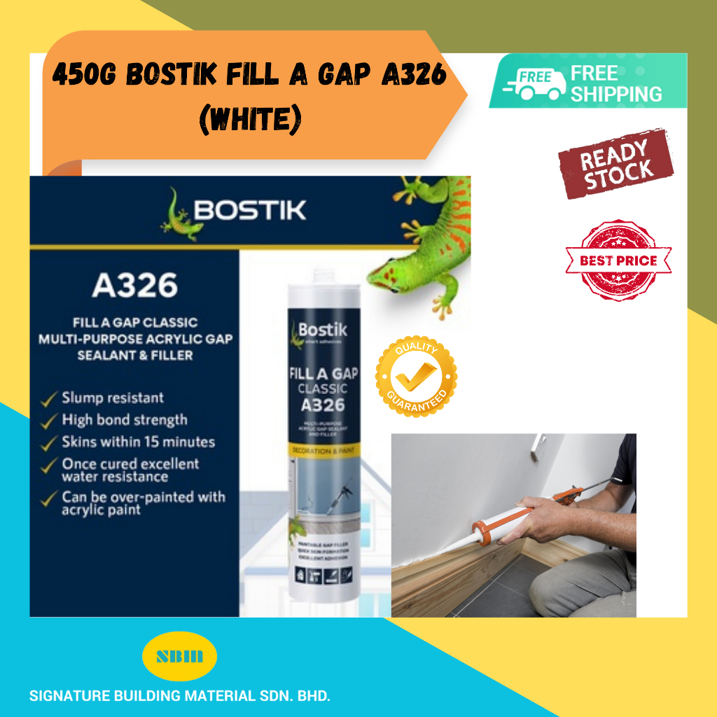 Bostik A326 Fill A Gap Classic (White) MultiPurpose Acrylic Gap