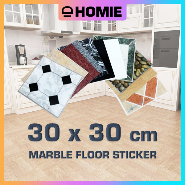 HOMIE PVC Vinly Floor Self Adhesive Sticker Tile Mozek Lantai bilik Air
