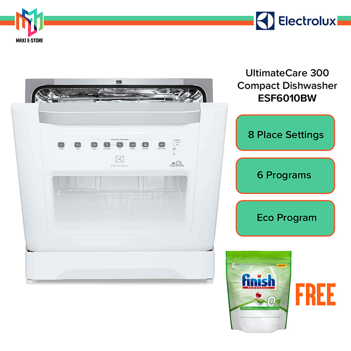 Electrolux UltimateCare 300 Free Standing Compact Dishwasher with 8