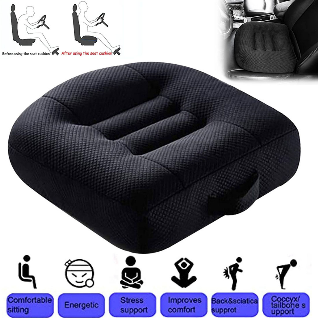 Car Booster Seat Cushion Heightening Height Boost Matportable Car Seat Pad Fatigue Relief