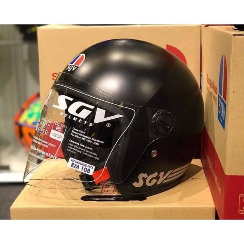 SGV SHARP/TAJAM HELMET (MATT BLACK/CANDY BLUE/RED/YELLOW) | Shopee Malaysia