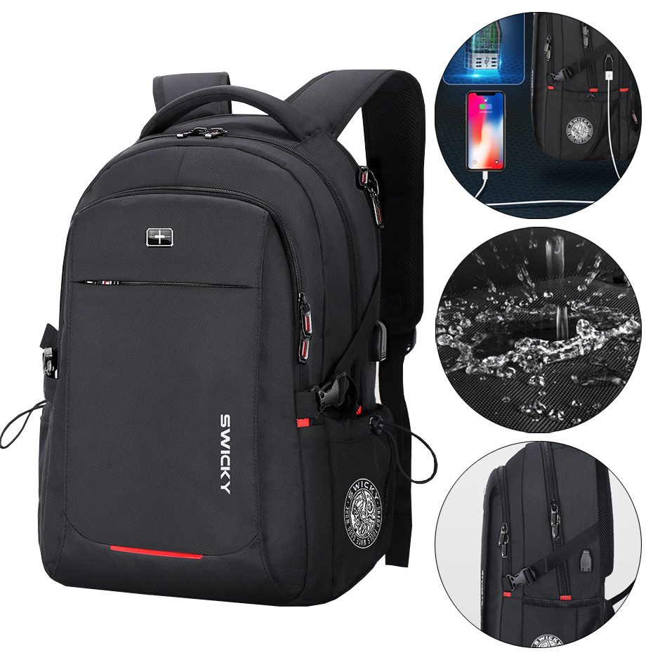 SWISS SWICKY Multiple Waterproof Laptop Bag Beg Bagpack Business Travel ...