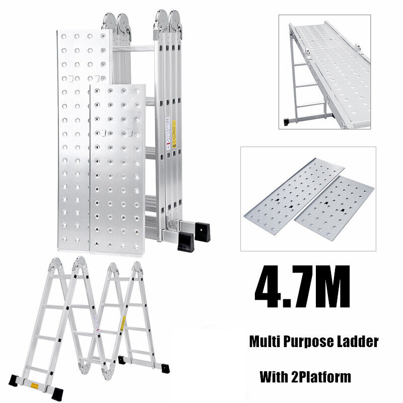 16 Step Foldable Ladder Aluminium Ladder Multipurpose Ladder (foot ...