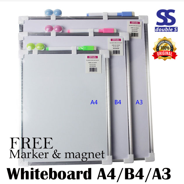 Kidario Whiteboard Magnetic Double Side Aluminium Frame 20*30cm/25