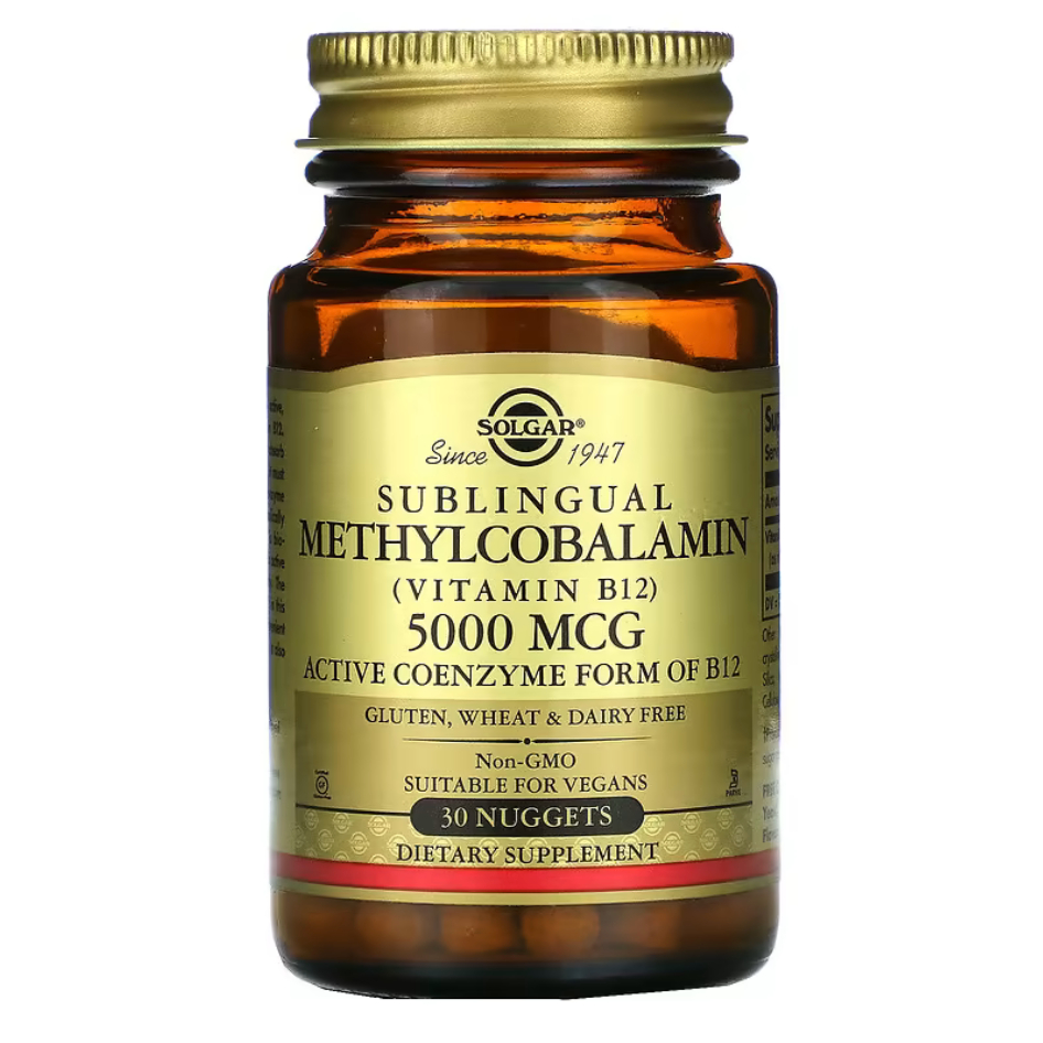 Solgar, Sublingual Methylcobalamin (Vitamin B12), 5000mcg, 30 / 60 ...