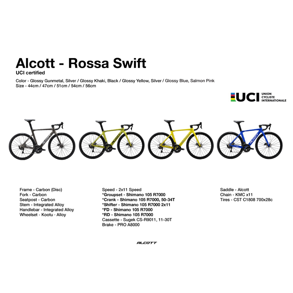 Alcott road bike size chart sale