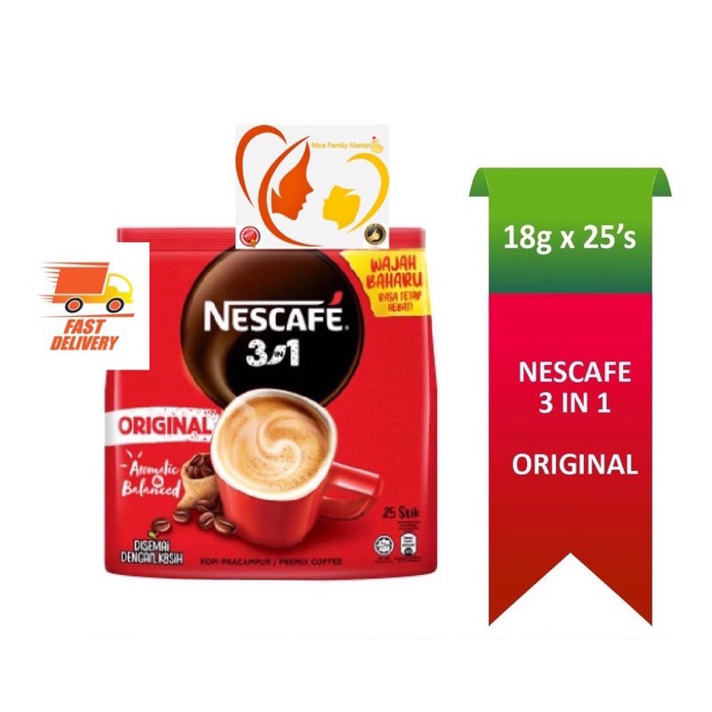 Nescafe Blend & Brew Original 3 In 1 (18g X 25s X 1 Packs) | Shopee ...