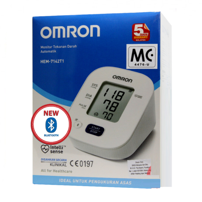 Omron HEM-7142T1 BP Monitor Automatic Bluetooth Connect Apps | Shopee ...