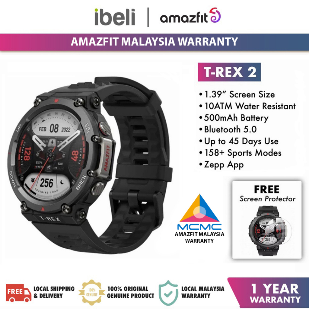 Amazfit T-Rex T-Rex 2 / T-Rex Pro 1.39 inch HD AMOLED Screen / Build in ...