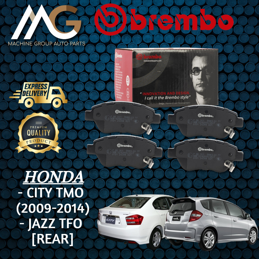 Honda City TMO (20092014) , Jazz TFO Brembo Brake Pad Rear (Belakang