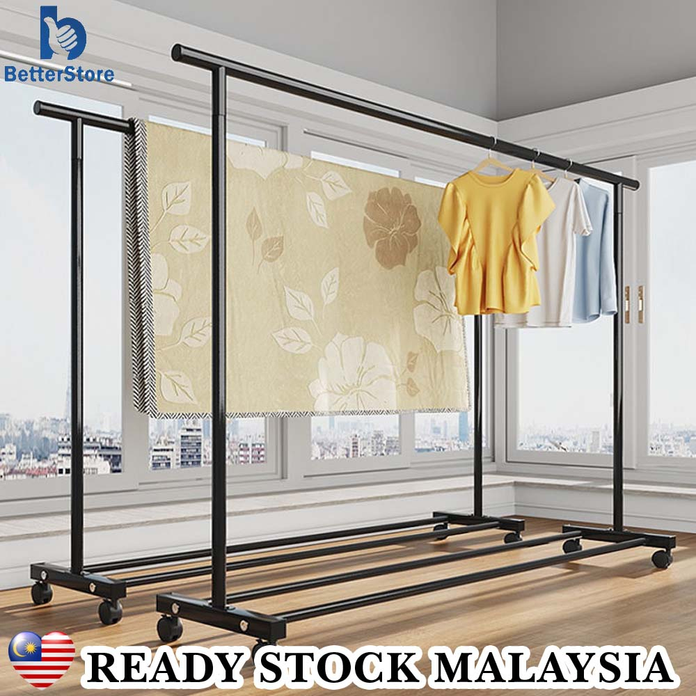 BS 150cm Extra Large Cloth Garment Hanging Organizer Rack Clothes Rack ...
