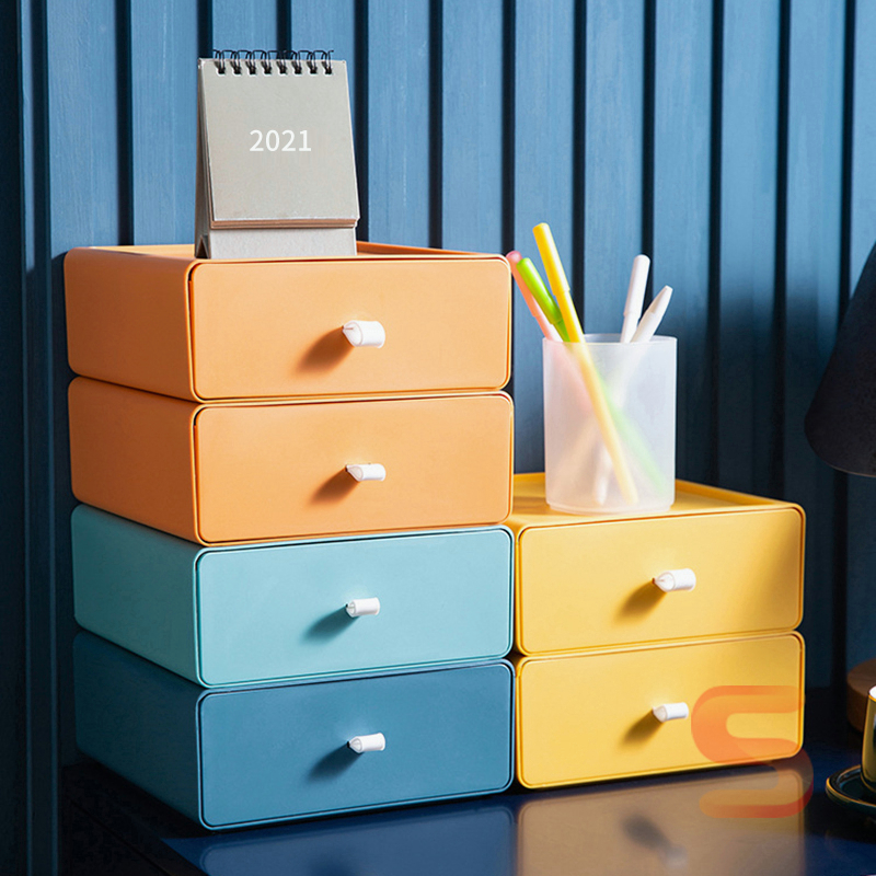 Drawer type desktop storage artifact storage box small box office desk ...
