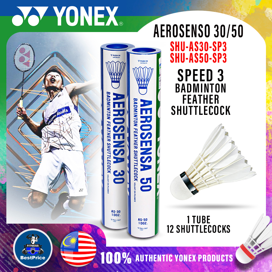 BPS Original Yonex Shuttlecock AS50 Aerosensa 50 AS30 Badminton Feather