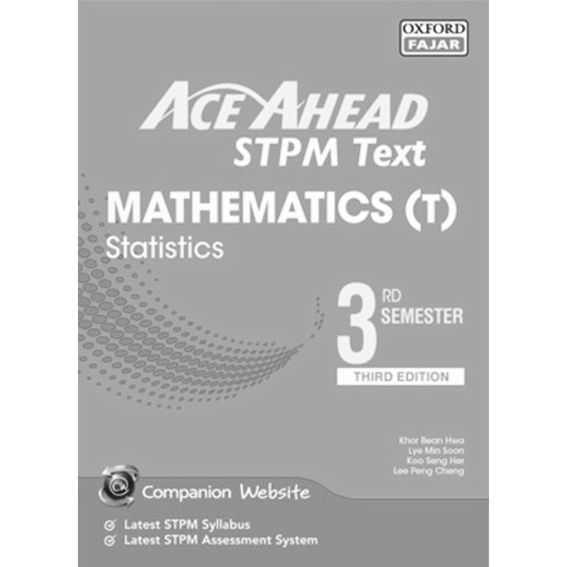 ACE AHEAD STPM Text MATHEMATICS (T) Statistics Sem3 | Shopee Malaysia