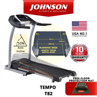 Johnson fitness best sale tempo t82 treadmill